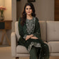 Premium Green Velvet Embroidered Kurta Set with Dupatta.