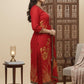 Elegance with a Royal Touch Red Floral Printed Ethnic Suit Set