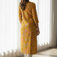 Yellow Embroidered Straight Fit Kurta