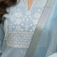 Elegant Blue Embroidered Kurta Set with Dupatta