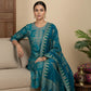 Turquoise Chanderi Kurta Set with Dupatta