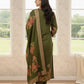 Olive Green Embroidered Viscose Berlin  Kurta Set with Dupatta