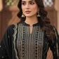 Luxury Black Velvet Foil Print Kurta Set with Dupatta