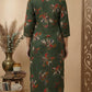 Green Floral Printed Kurta with pant