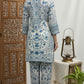 Blue & White Printed Kurta Set