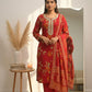 Elegant Floral Embroidered Kurta Set with Dupatta
