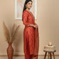 Coral Printed Embroidered Kurta & Pant Set