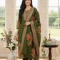 Olive Green Embroidered Viscose Berlin  Kurta Set with Dupatta