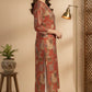 Coral Chanderi Silk Straight Fit  Kurta