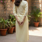Yellow Cotton Straight Fit  Kurta