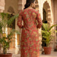 Coral Embroidered Straight fit  Kurta