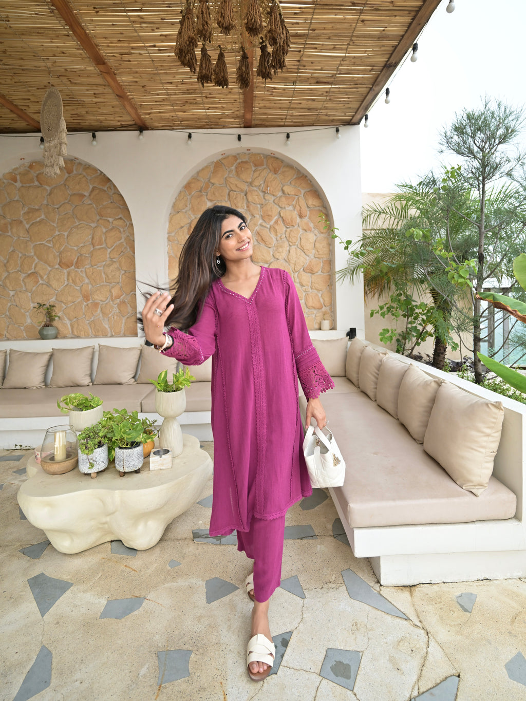Purple Lace Detail Set