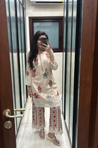 Rosewood Lace Cotton Kurta Set