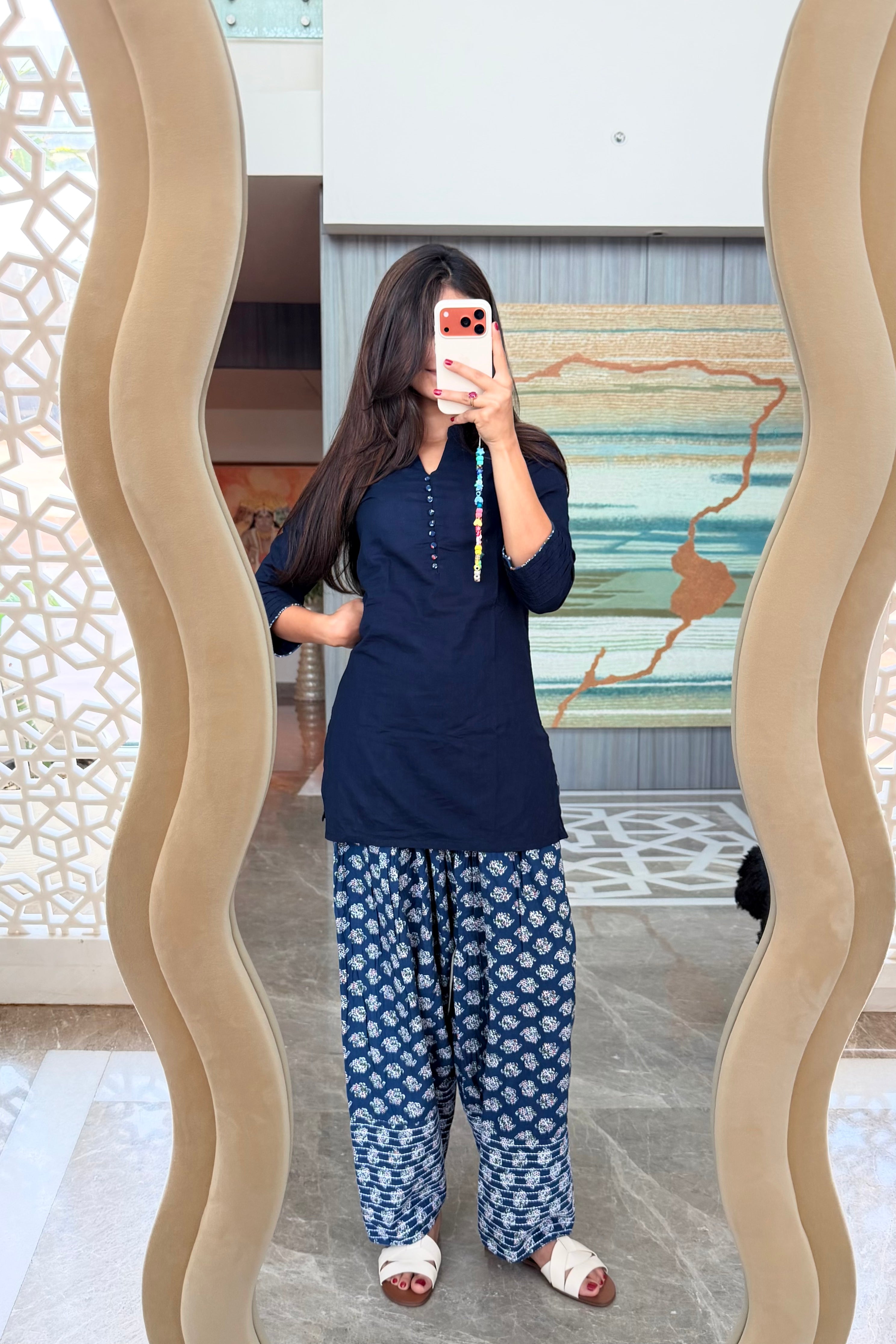 Midnight Bloom Farshi Suit Set