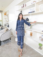 Indigo Indo-Western Co-ord Set