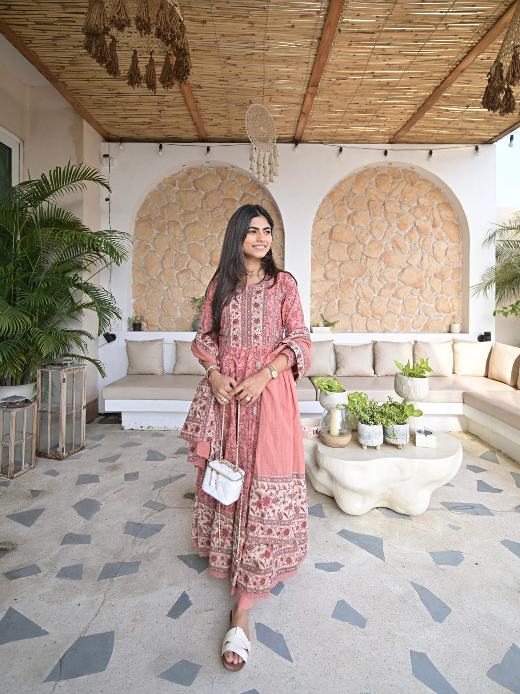 Rose Garden Cotton Kurta Set