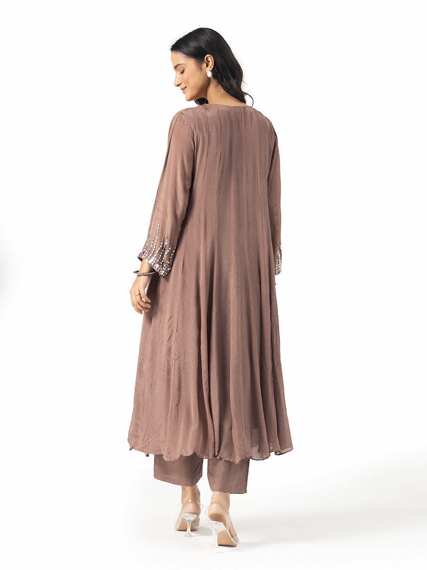 Mauve Sequin Kurta Set