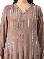 Mauve Sequin Kurta Set