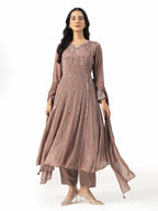 Mauve Sequin Kurta Set