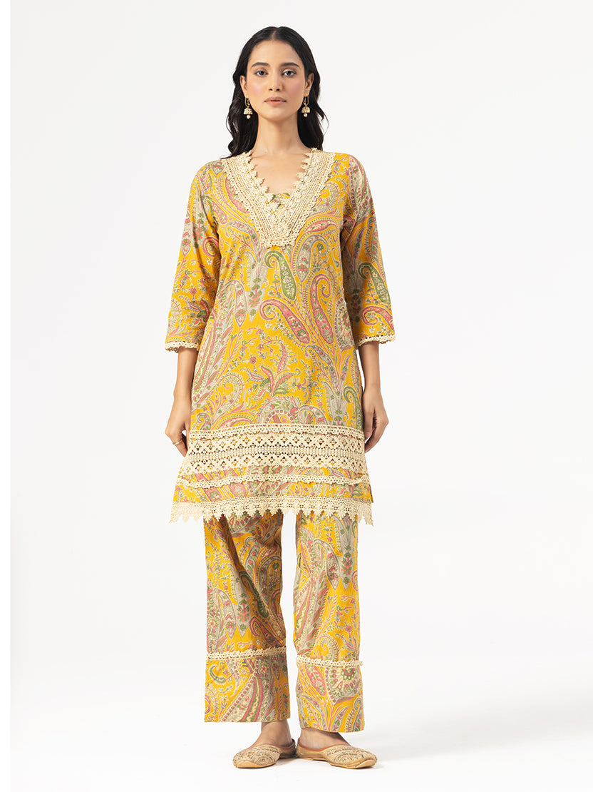 Mustard Paisley Cotton Co-ord