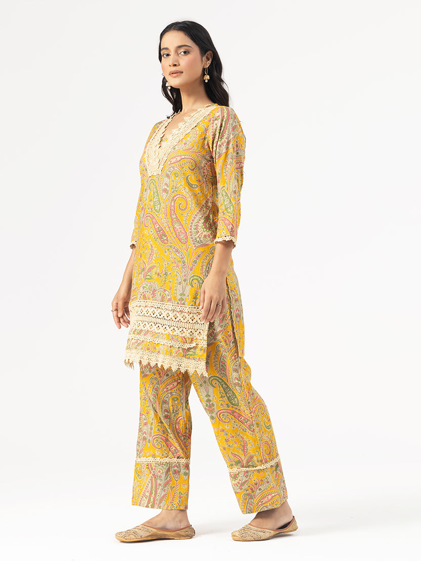 Mustard Paisley Cotton Co-ord