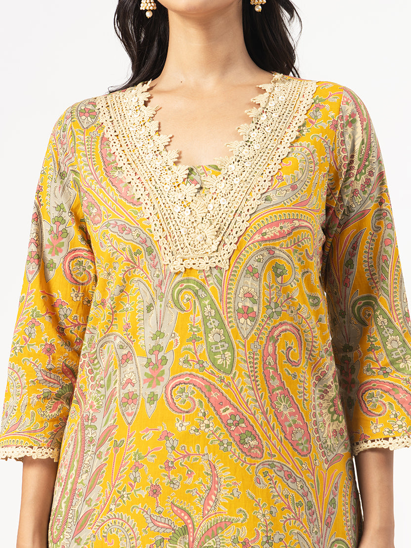 Mustard Paisley Cotton Co-ord
