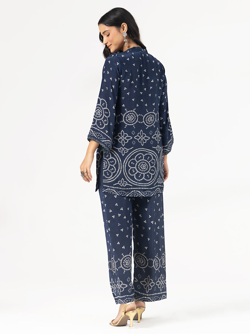 Indigo Indo-Western Co-ord Set