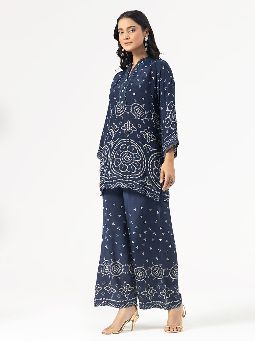 Indigo Indo-Western Co-ord Set