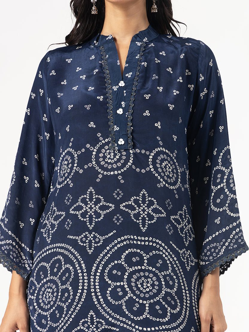 Indigo Indo-Western Co-ord Set