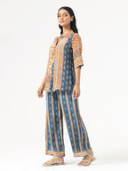 Indigo Viscose Blend Co-ord Set