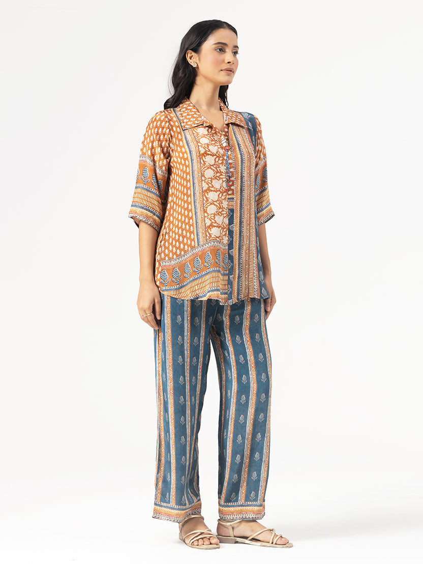 Indigo Viscose Blend Co-ord Set