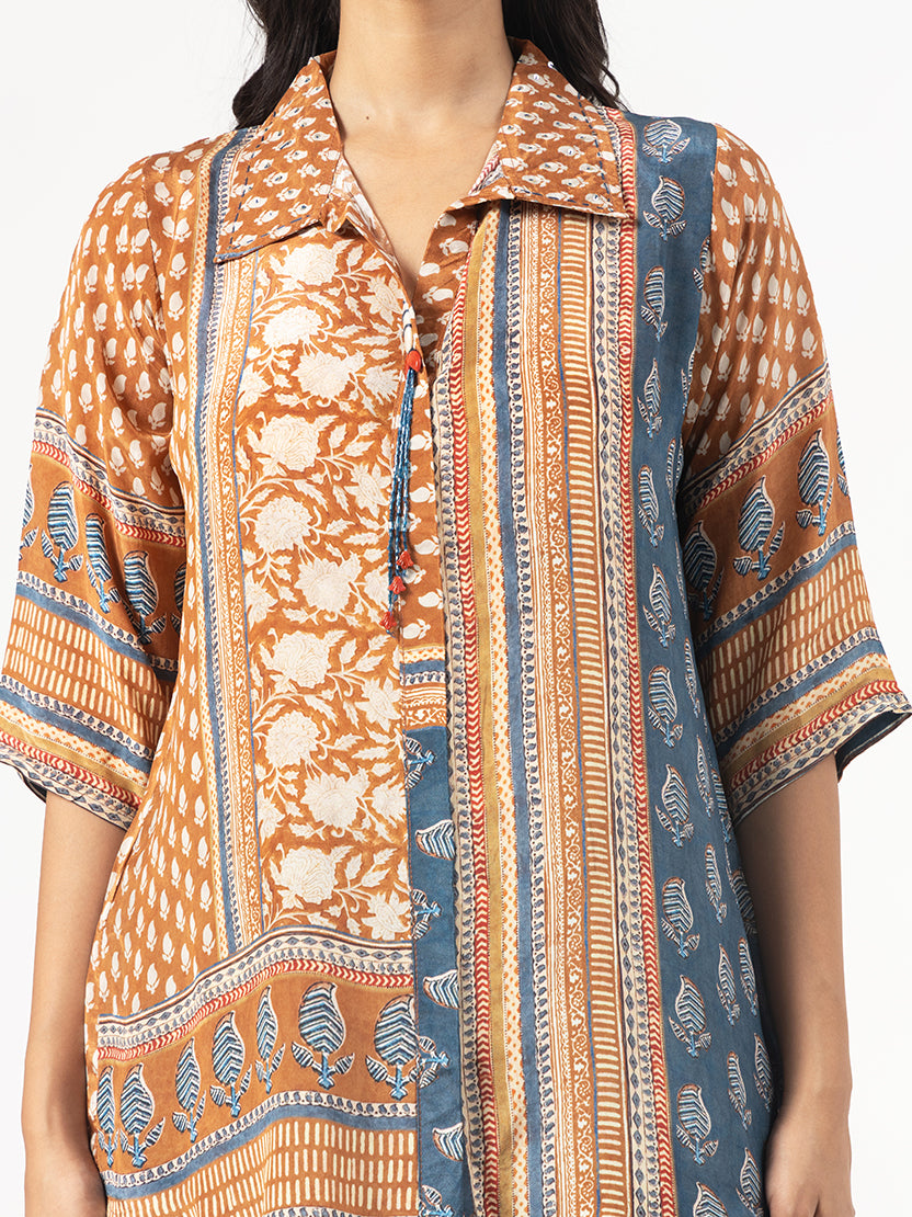 Indigo Viscose Blend Co-ord Set