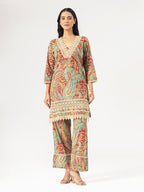 Rose Garden Cotton Kurta Set