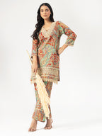 Rose Garden Cotton Kurta Set