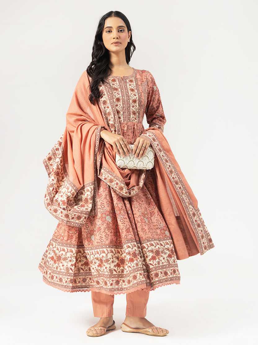 Rose Garden Cotton Kurta Set