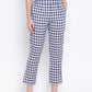 Be Indi Women navy blue -Coloured Straight Fit Pleated Trousers