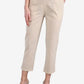 Be Indi Women Beige Straight Fit Pleated Trousers