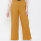 Be Indi Women Mustard Yellow Solid Straight Fit Trousers