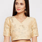 Be Indi Women Beige Printed Wrap Pure Cotton Top
