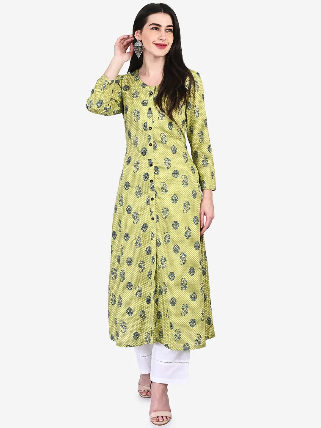 Be Indi Floral Embroidered Kurta