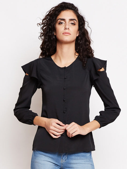 BeIndi  Women Black Solid Top