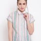 BeIndi  Women Pink & Green Striped Shirt Style Top