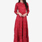 Be Indi Women Red Printed Maxi Dress