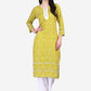 Be Indi Women Green Ethnic Motifs Embroidered Kurta