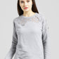 BeIndi Grey Solid Flat Knit  Top