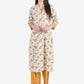 Be Indi Women Beige & Mustard Printed Kurta with Palazzos
