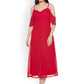 BeIndi Women Red Solid A-Line Dress