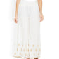 Be Indi Women Off White  Flared Solid Palazzos
