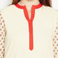 Be Indi Women Cream-Coloured Printed Straight Kurta