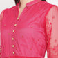 Women Pink Sequenced Net Maxi Dress